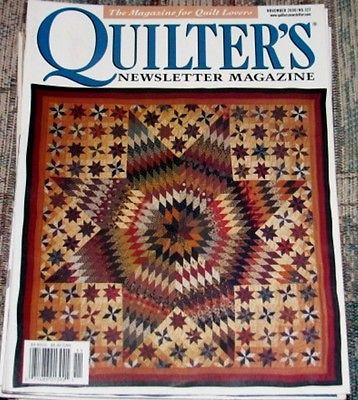 QUILTER&#39;S NEWSLETTER Magazine November 2000 - $1.25