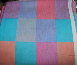 PEACH TURQUOISE LAVENDER WINE ROSE GREY Poly Cotton Fabric 45&quot; wide unit... - $1.75