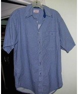 NAVY &amp; WHITE CHECKED SHIRT Size Small Bugle Boy - $280.38 MXN