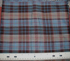 Tealtan White &amp; Red Plaid Quilt Cotton Fabric 44&quot; Wide Units $8 Per Yard - £3.19 GBP