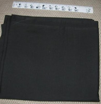 SOLID BLACK Cotton Poly Fabric Remnant 2+ yds x 45&quot; wide - $8.99