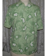 WHITE &amp; GREEN on LIGHT GREEN Cotton Soft Knit SHIRT Size XXL Chaps - $12.98