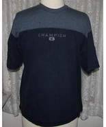 TWO TONE NAVY Tee Cotton Smooth Knit SHIRT Size XL Champion - $25.98 CAD