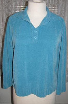 TURQUOISE Acrylic Plush SWEATER Size 2X Karen Scott - £14.82 GBP