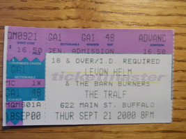 LEVON HELM &amp; THE BARN BURNERS 2000 TICKET STUB THE TRALF BUFFALO NY THE ... - $8.50
