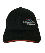 Chinook Winds Casino Resort Men&#39;s Hat Black Ventilated Strapback Ball Cap - $11.88