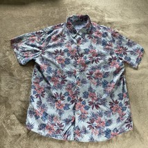 Men&#39;s Hawaiian Shirt Men&#39;s 2XL  100% Cotton Tropical Floral Design - $14.89