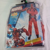 Deadpool Muscle Costume Medium (40-42) Adult, Jumpsuit, Mask, Belt, Gloves - £31.41 GBP