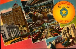 Vintage Linen Postcard Senator Sun and Star Room Hotel Atlantic City bk31 - £3.57 GBP
