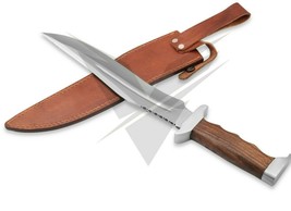16.0 Beautiful Custom Handmade D2 Tool Steel Hunting Bowie Knife With Sheath - £85.91 GBP