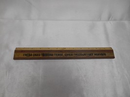 Old Vtg 1959 BENJOR WOOD BRASS ADVERTISING RULER RULE WITH SLOGAN - $19.79