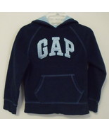 Girls Gap Girl Navy Blue Fleece Hooded Long Sleeve Sweatshirt Size Small... - £5.45 GBP