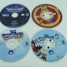 Nintendo Wii Game Lot of 4 Bundle Smurfs 2 Dance Party Toy Story Mania Spectrobe - £18.15 GBP