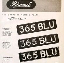 1954 Bluemel&#39;s License Earls Court Advertisement Motor Show Automobilia ... - $35.02 CAD