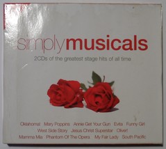 Simply Musicals 2 cd&#39;s of the stage hits of all time VG+ Oklahoma Mary Poppins  - £7.71 GBP