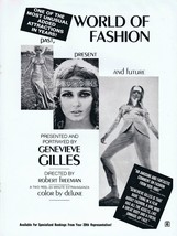 World of Fashion 1968 ORIGINAL Vintage 9x12 Industry Ad Genevieve Gilles - $29.69
