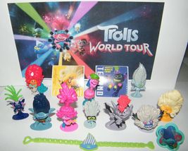 Trolls World Tour Movie Party Favors 14 Set with 10 Figures 2 Fun Stickers More - £12.81 GBP