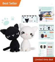 Magical Cats Crochet Kit for Beginners - Step-by-Step Video Tutorials In... - $17.77