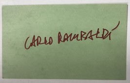 Carlo Rambaldi (d. 2012) Signed Autographed Vintage 3x5 Index Card - $14.99