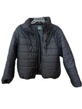 Wild Fable Black Puffer Jacket Size M Crop Utility Outdoors Goth Eco-Fri... - $14.73