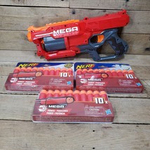 X30 Nerf Accustrike Mega Power Big Red Refill Darts 10 Bullets Official W Gun - £23.18 GBP