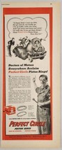 1948 Print Ad Perfect Circle Piston Rings Dopey Dick Pig Car &amp; Policeman - £14.72 GBP