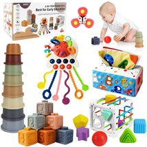 6 In 1 Baby Toys 6 To 12 Months, Montessori Toys For Babies Incl Pull String Toy - £34.45 GBP