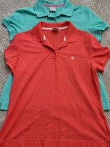 Brooks Brothers Performance Polo Slim Fit Women&#39;s L Lot Of 2 Orange/green - £36.67 GBP