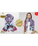 Satin Scarf 35x35 Premium Silk Wrap, Lightweight, Vibrant, and Free Ship... - $49.26 CAD