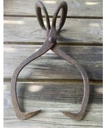 Antique Cast Iron Large Block ICE Tongs Grabbers ca. 1900s Decorative Functional - $44.95