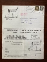 Mickey&#39;s Monthly - August 1978 - Unauthorized Walt Disney Fanzine - Toys &amp; Books - £15.60 GBP