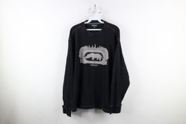 Vtg Ecko Mens XL Distressed Spell Out Thermal Waffle Knit Long Sleeve T-Shirt - £46.56 GBP