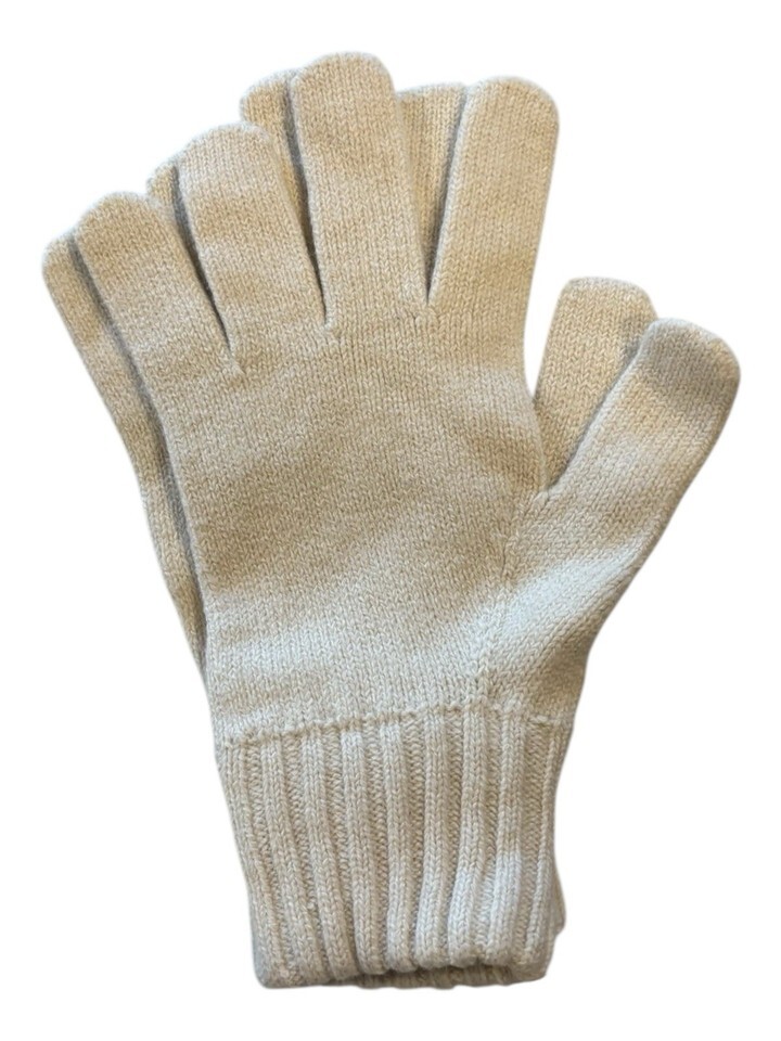 Gap Ivory Cashsoft Cotton Blend Knit Winter Gloves Women&#39;s Size L/XL New - $34.99