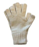 Gap Ivory Cashsoft Cotton Blend Knit Winter Gloves Women&#39;s Size L/XL New - $34.99