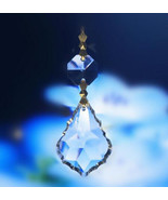 4pcs Crystal Baroque 50mm Leaf Chandelier Parts Prism Wedding Lamp Light... - £12.82 GBP