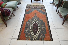 Small Turkish Runner 7.2x3.1 ft Vintage Runner Hallway Runner Handwoven ... - $125.41