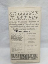 Say Goodbye To Back Pain VHS Tape - £23.73 GBP