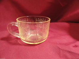 Vintage Yellow Primo Depression Glass Cup Mint Topaz US Glass Paneled Aster - £6.38 GBP