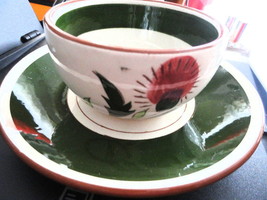 Vintage Stangl Pottery Thistle Cup &amp; Saucer Dinnerware - £6.40 GBP