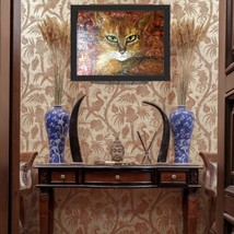 Red cat portrait painting,cat original hand made oil painting,wall art. - £47.21 GBP