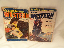Real Western And Action Packed Western Pulp Magazines - £15.79 GBP