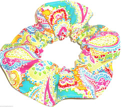 Paisley Pastal Hair Scrunchie Scrunchies by Sherry Ponytail Holder USA - $6.99