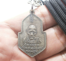 Blessed In 1956 Lp Jong Coin Thai Buddha Amulet Good Luck Happy Success Pendant - £99.54 GBP