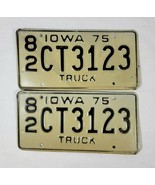 1975 Iowa Truck License Plates Matching Set CT3123 - $44.55