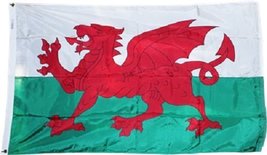 2x3 Embroidered Sewn UK Wales Dragon Solarmax Nylon Flag 2&#39;x3&#39; - £19.32 GBP
