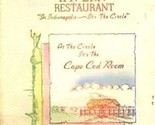 Circle Tavern Restaurant Menu Indianapolis Indiana 1950&#39;s Cape Cod Room  - £97.20 GBP