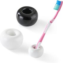 2PCS Toothbrush Holders, JJOO Small Ceramic Toothbrush Holder Stand for Bathroom - £8.29 GBP