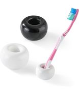 2PCS Toothbrush Holders, JJOO Small Ceramic Toothbrush Holder Stand for ... - £8.16 GBP