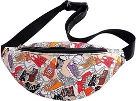 Multicolour Festival Bum Bag Adjustable Buckle Strap Crossbody/Waist Travel Pack - £4.99 GBP