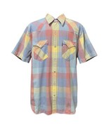 Levis Pastel Retro Western Rodeo Pearl Snap Button Down Shirt Size Large - $19.99